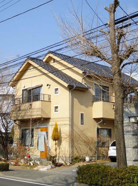 八重桜の咲く和食屋